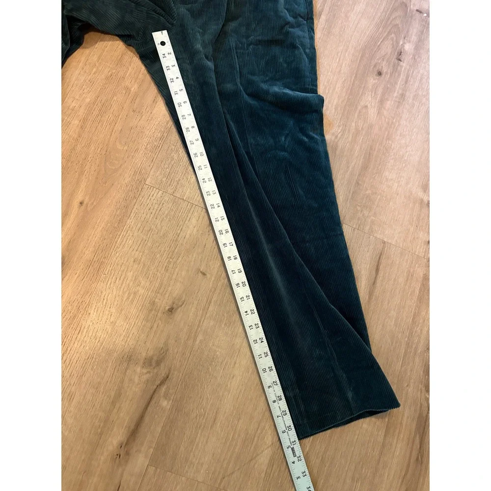 Brooks Brothers Elliot Corduroy Pants 36x31 Forest Green Wide-Wale Pleated